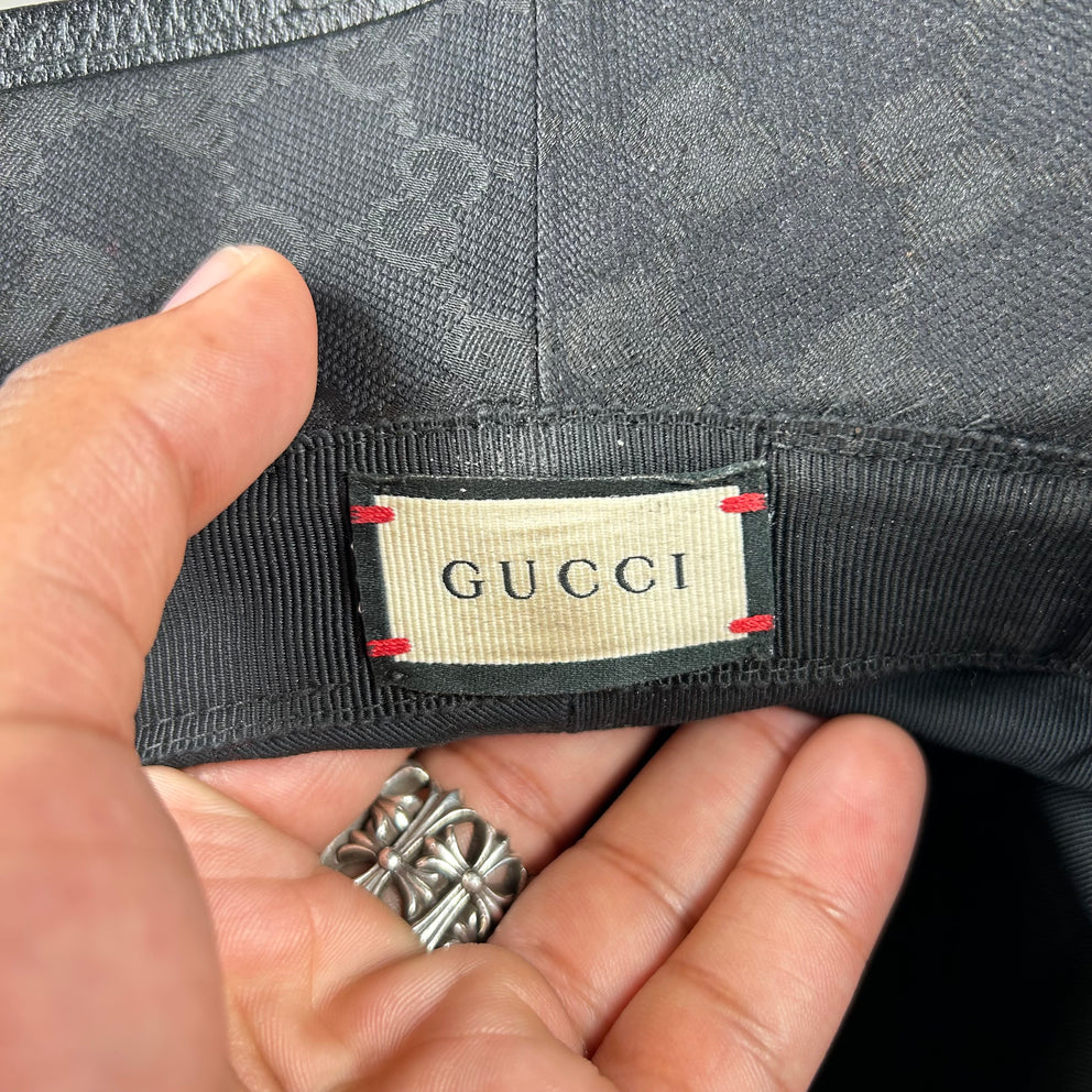 Gucci Black GG Canvas Bucket Hat Size L