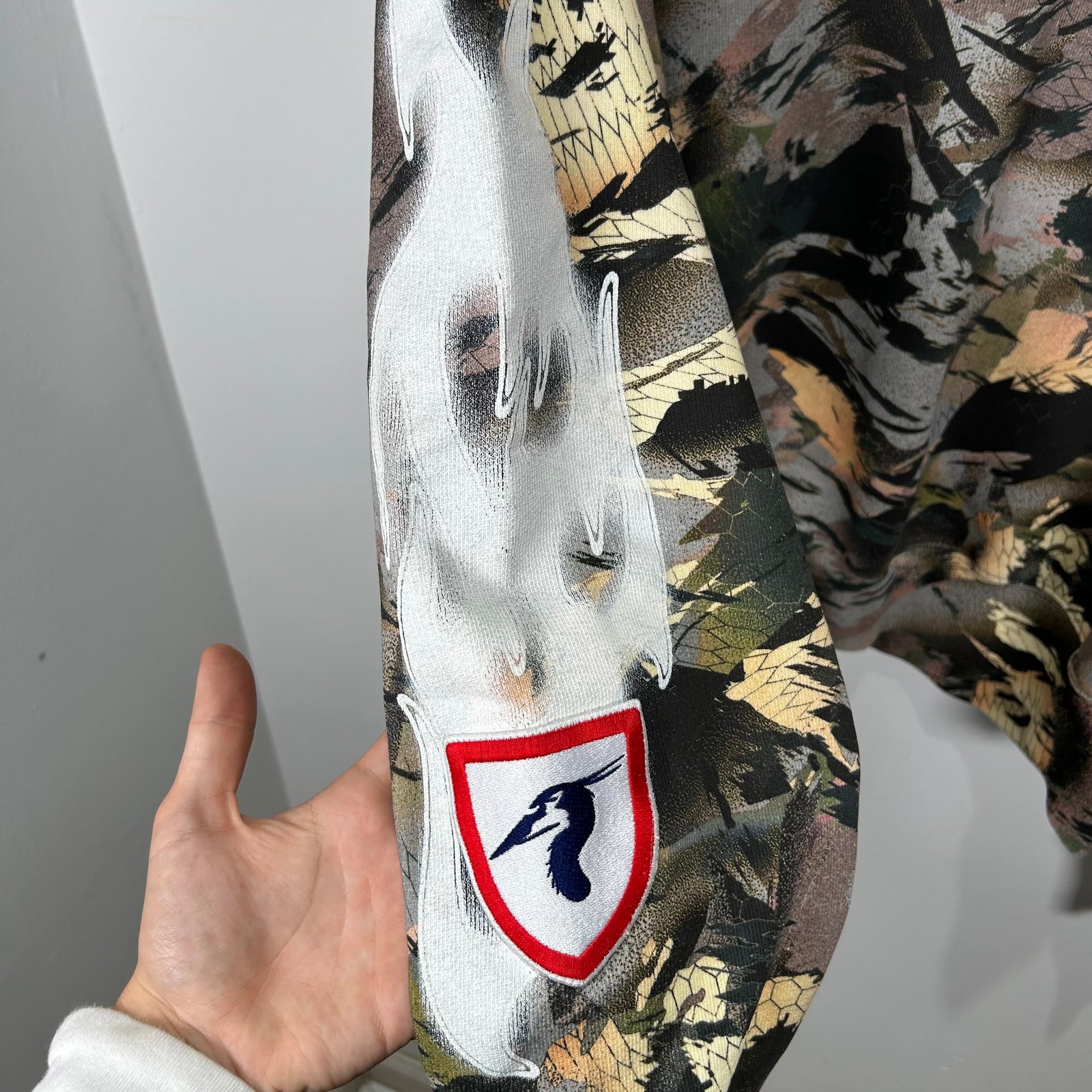 Heron Preston Camouflauge Reaper Patch Crewneck Size L