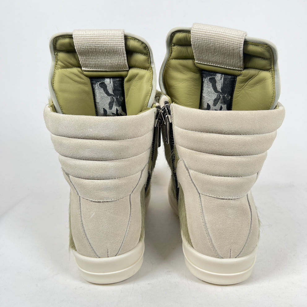 Rick Owens Dirty Acid/Milk Ponyhair Geobasket Size 42