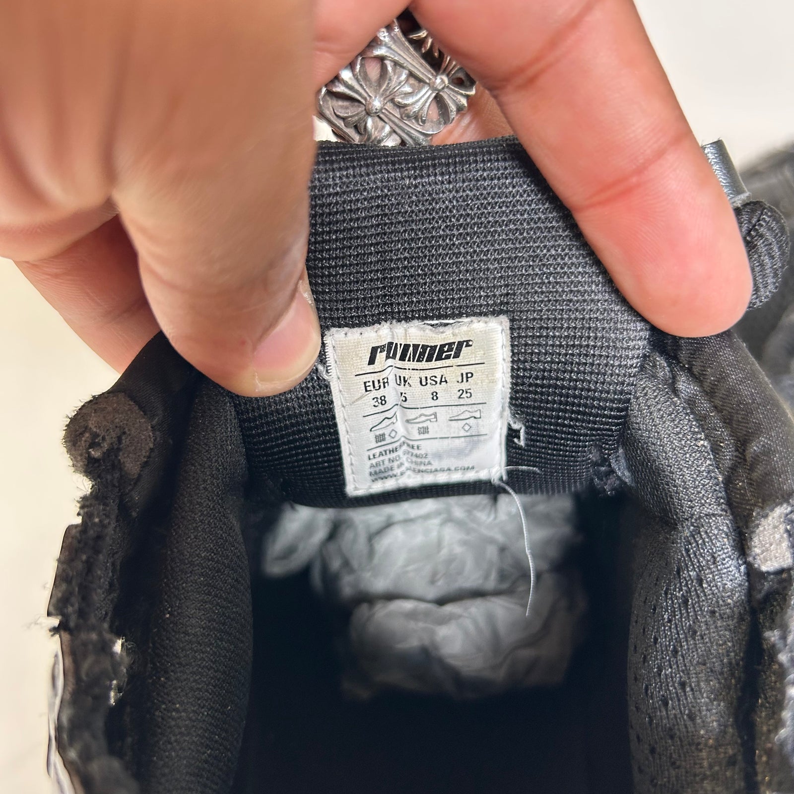 Balenciaga Triple Black Mesh Runner Size 38