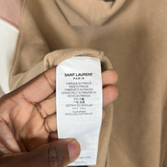 Saint Laurent Beige Logo Hoodie Size XXL