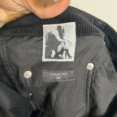 Rick Owens Drkshdw Corduroy Tyrone Cut Pants Size 34