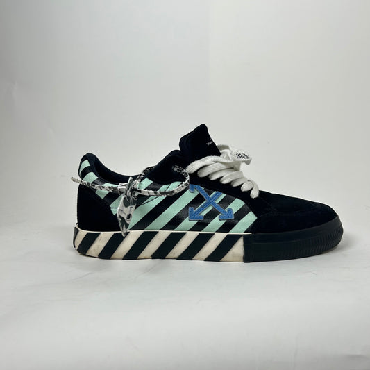 Off White Black/Green Low Vulcanized Sneakers Size 44