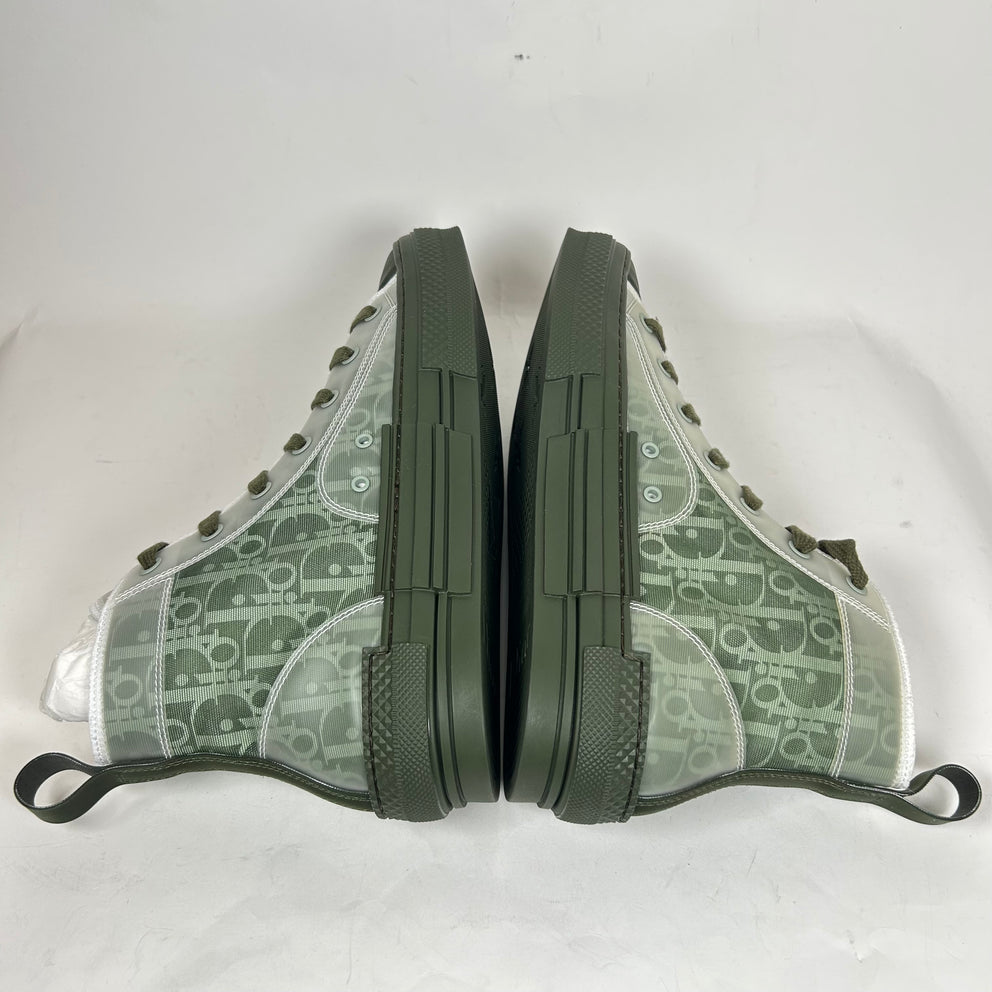 Dior B23 Green Oblique High Top Sneaker Size 41