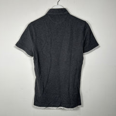Brunello Cucinelli Slim Fit Charcoal Layered Polo Size S