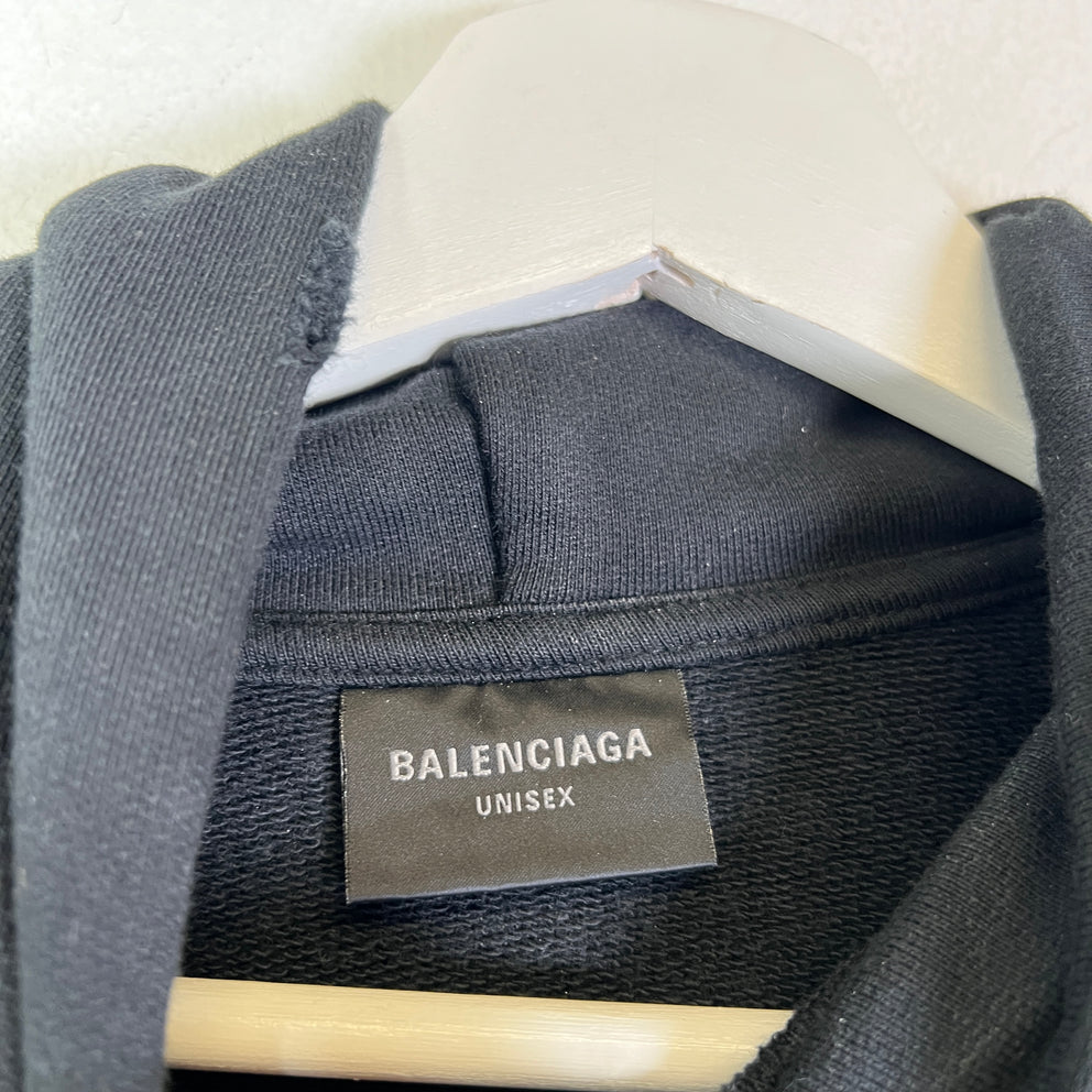 Balenciaga Spell-Out Embroidered Logo Hoodie