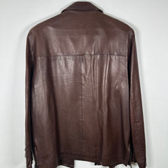 Ralph Lauren Purple Label Brown Leather Jacket Size M