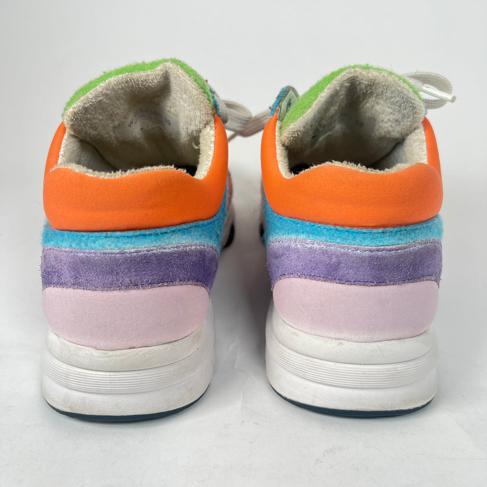 Chanel Multicolor Interlocking CC Suede Runner Size 39