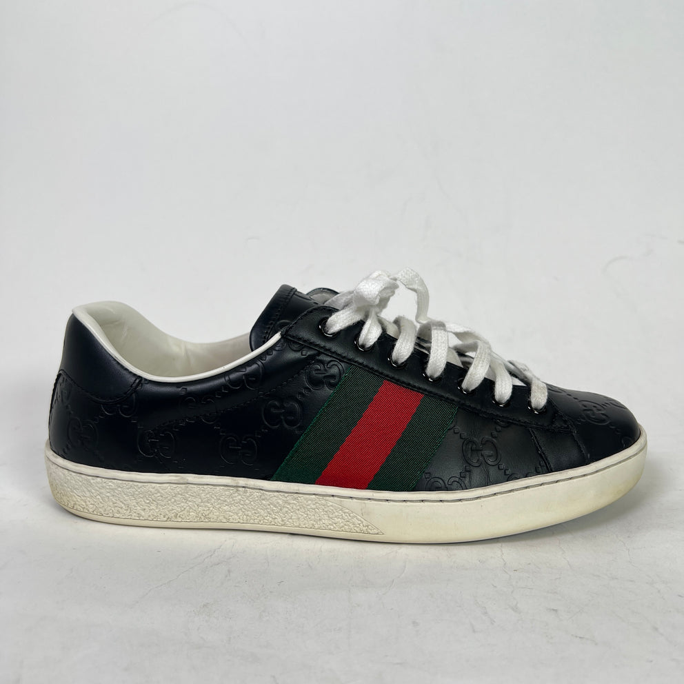 Gucci Embossed GG Web Ace Low-Top Sneaker