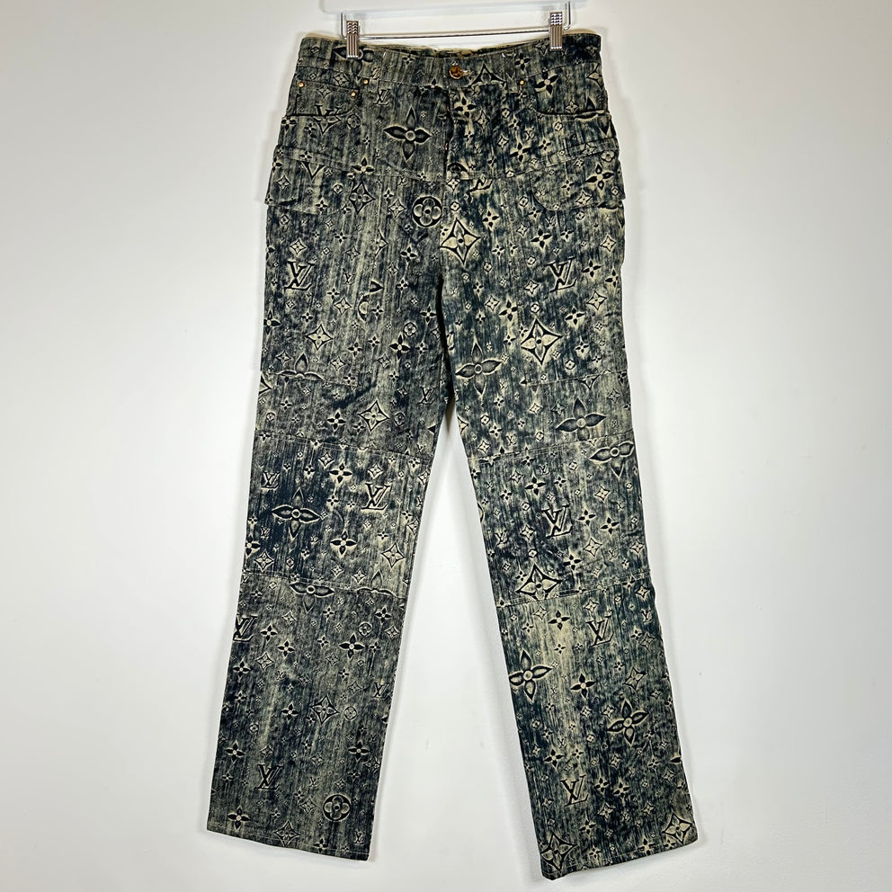 Louis Vuitton Dark Blue Monogram Denim Jeans Size 32