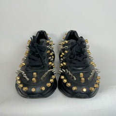 Gucci Black Studded Rhyton Sneaker Size 9.5