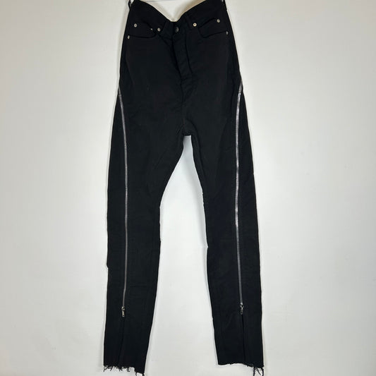 Rick Owens Black Bolan Banana Cuts Size 30