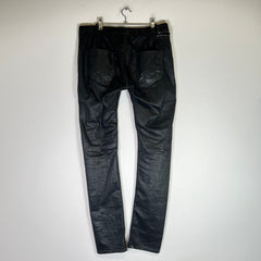 Rick Owens DRKSHDW SS15 Scrub Waxed Aircut Jeans
