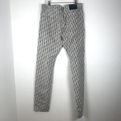 Dior Grey Jacquard Washed Denim Jeans