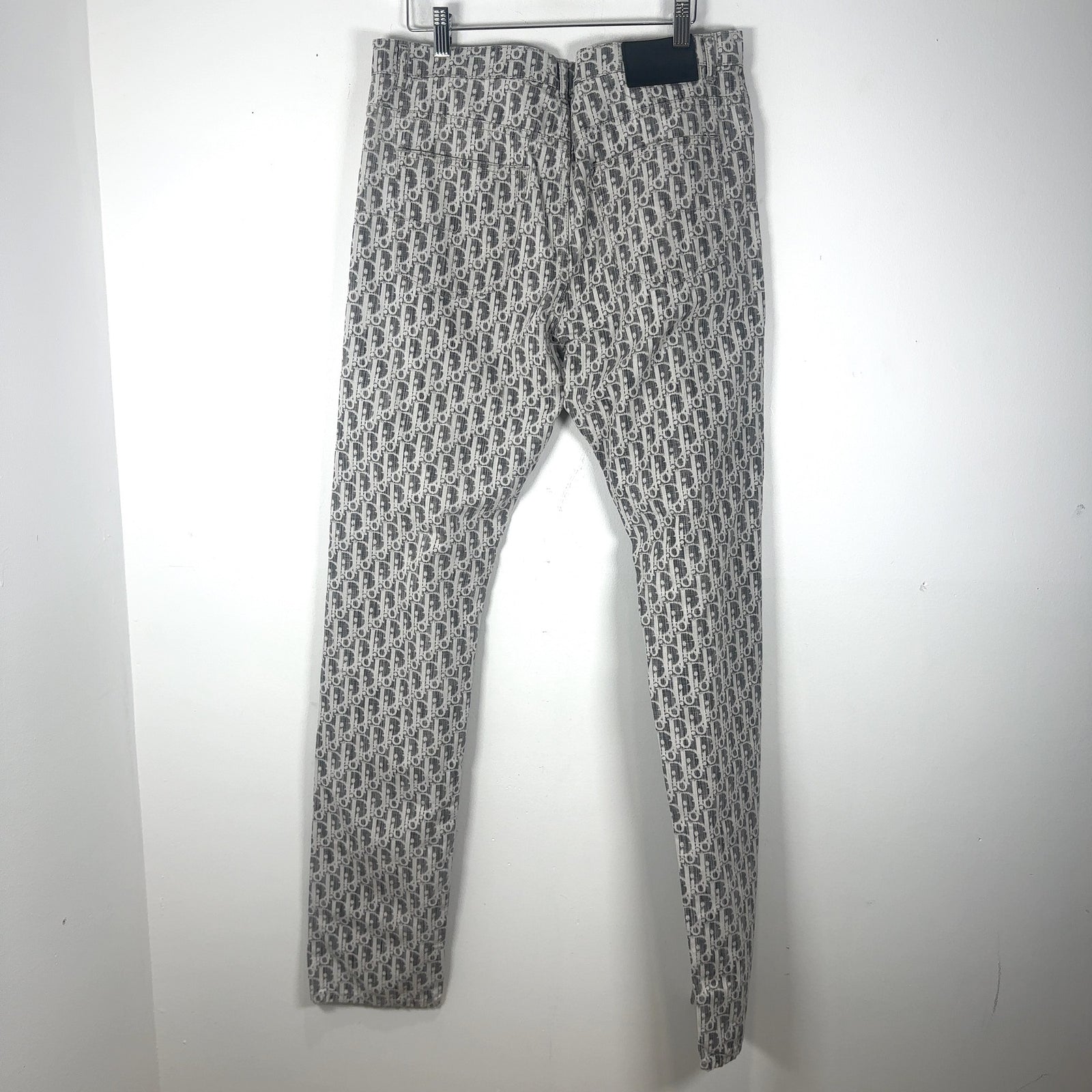Dior Grey Jacquard Washed Denim Jeans