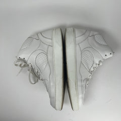 Chanel CC Triple White Hightop Sneakers