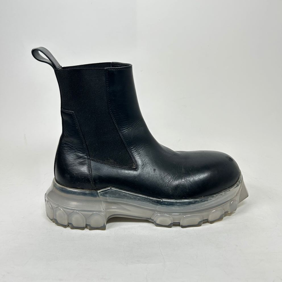 Rick Owens Black Beetle Bozo Boots Size 40