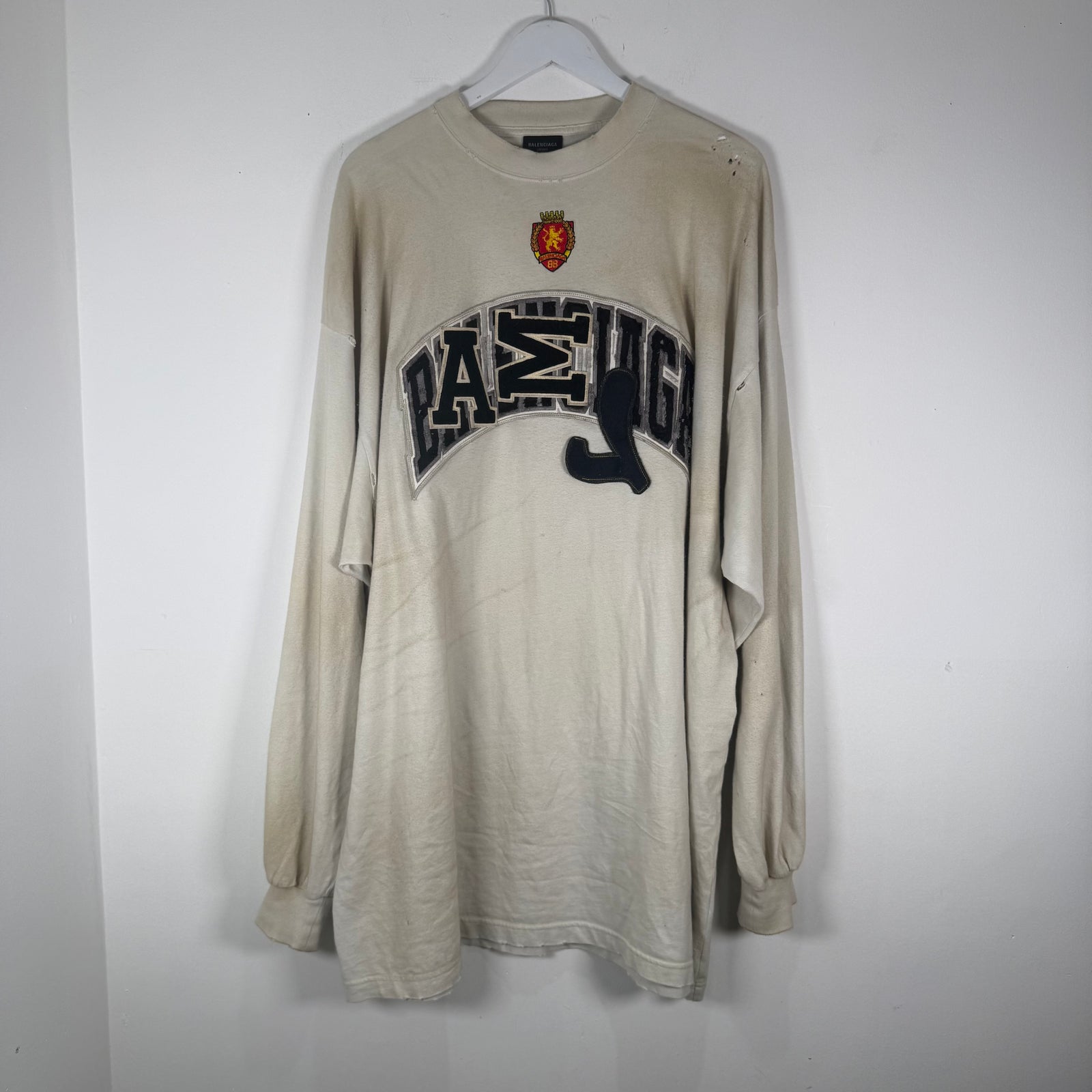 Balenciaga Skater Distressed Oversized Longsleeve Size XXXL