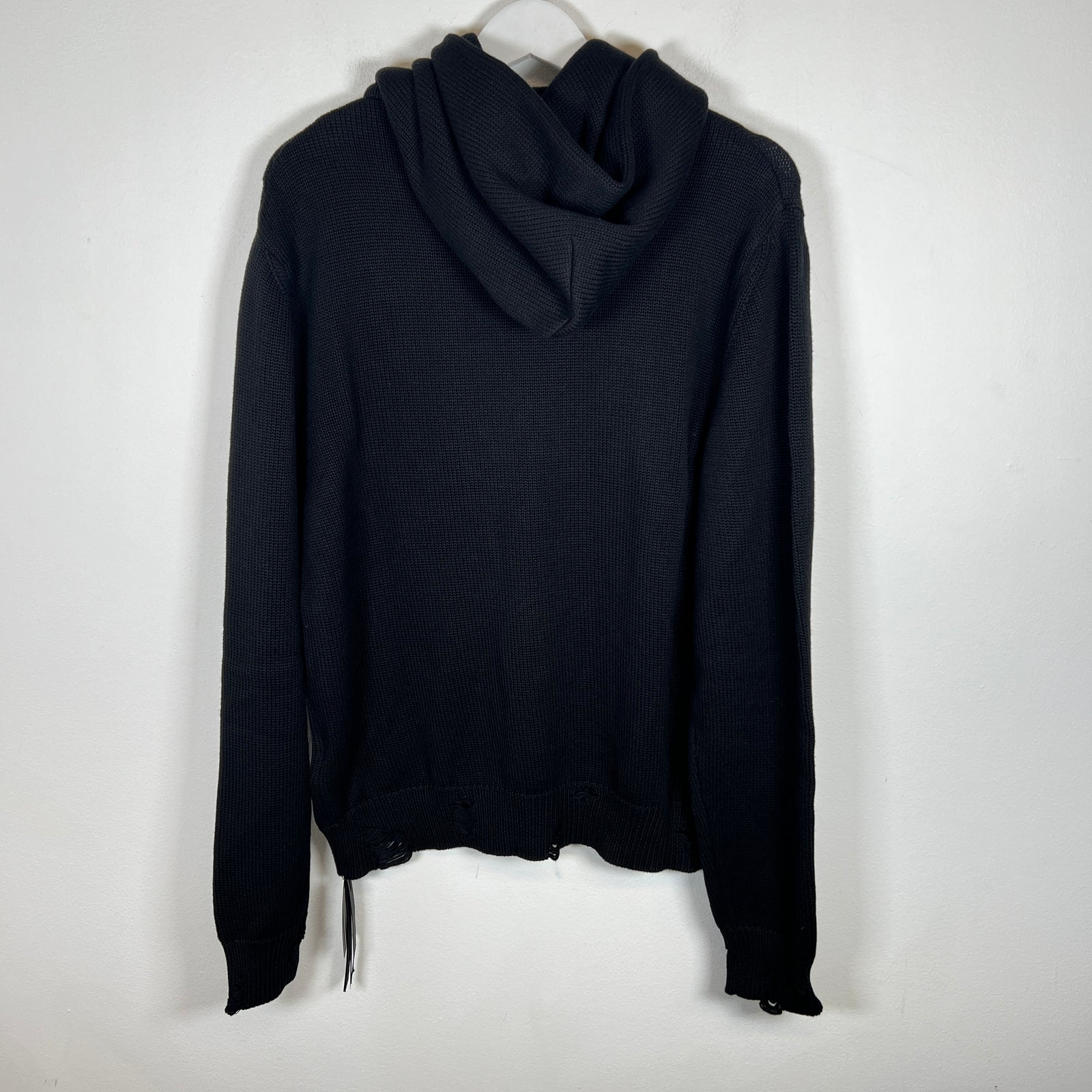 Amiri Black Knit Logo Hoodie Size M