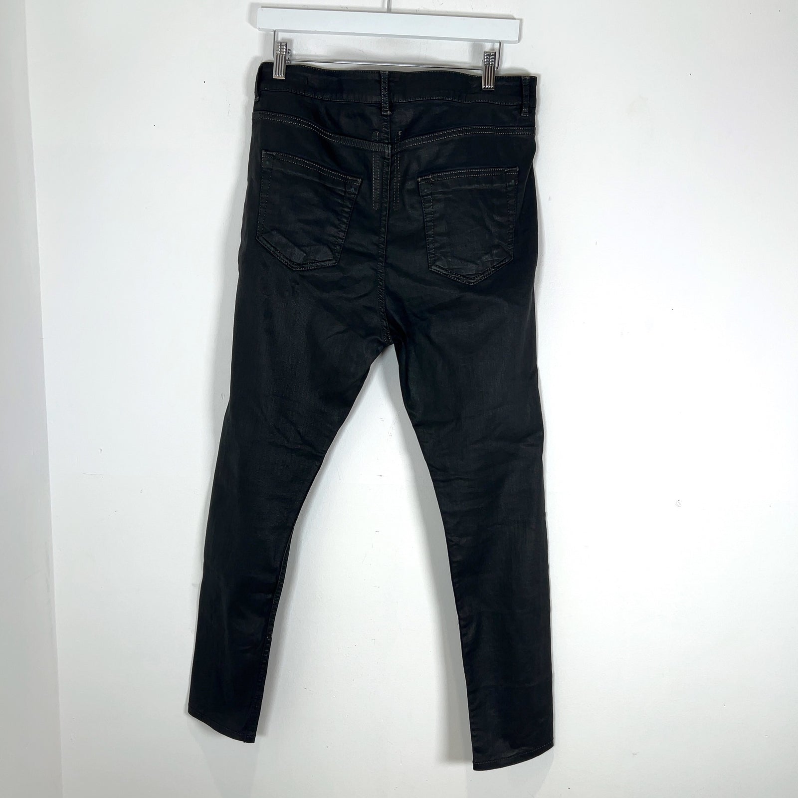Rick Owens Wax Denim Detroit Cut Jeans