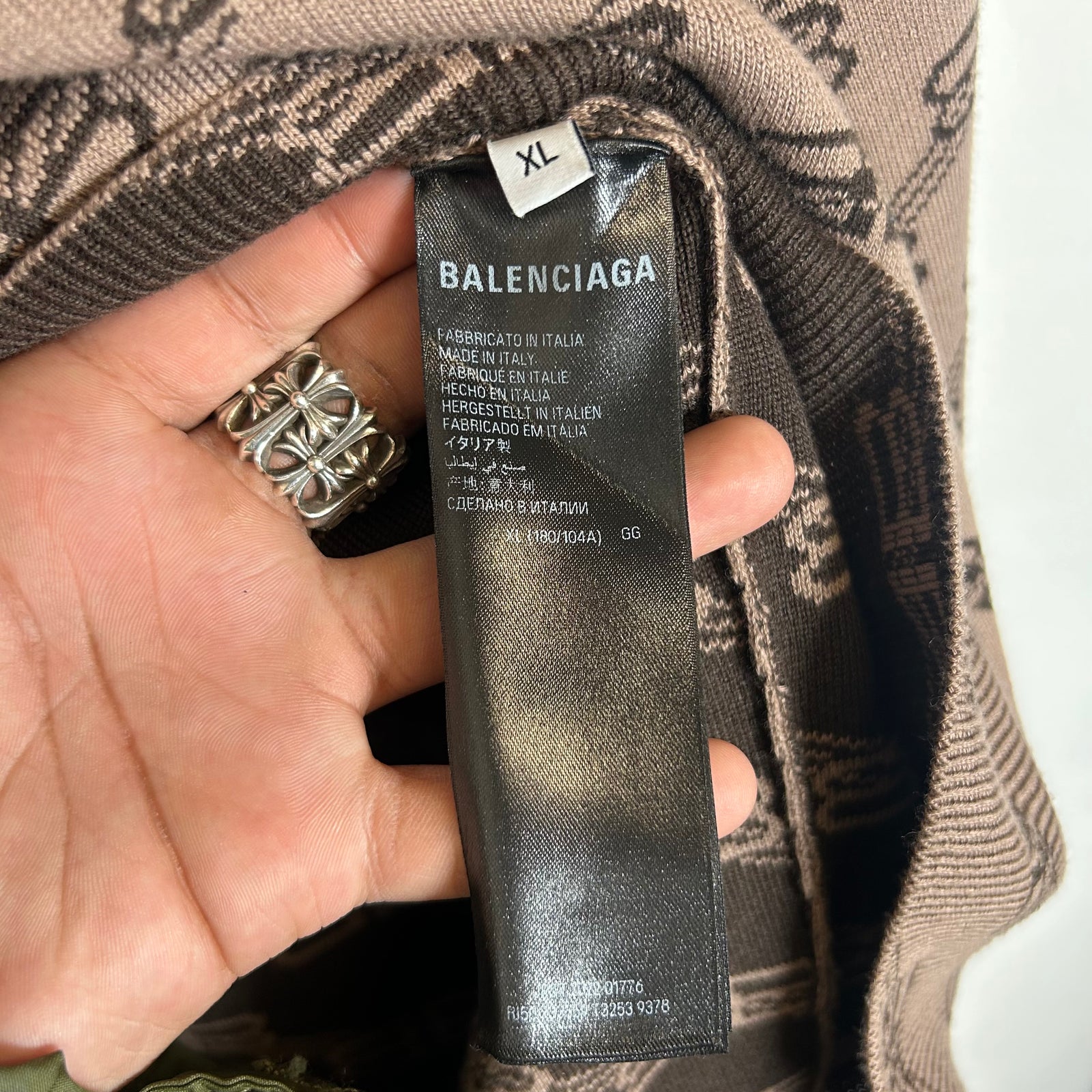 Balenciaga Brown Balenciaga Brown BB Logo Sweater Size XL