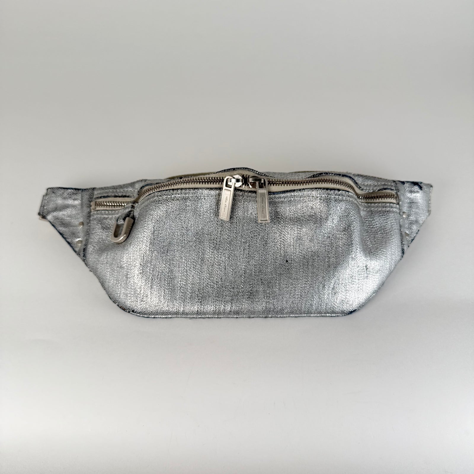 Rick Owens Waxed Metallic Belt Bag
