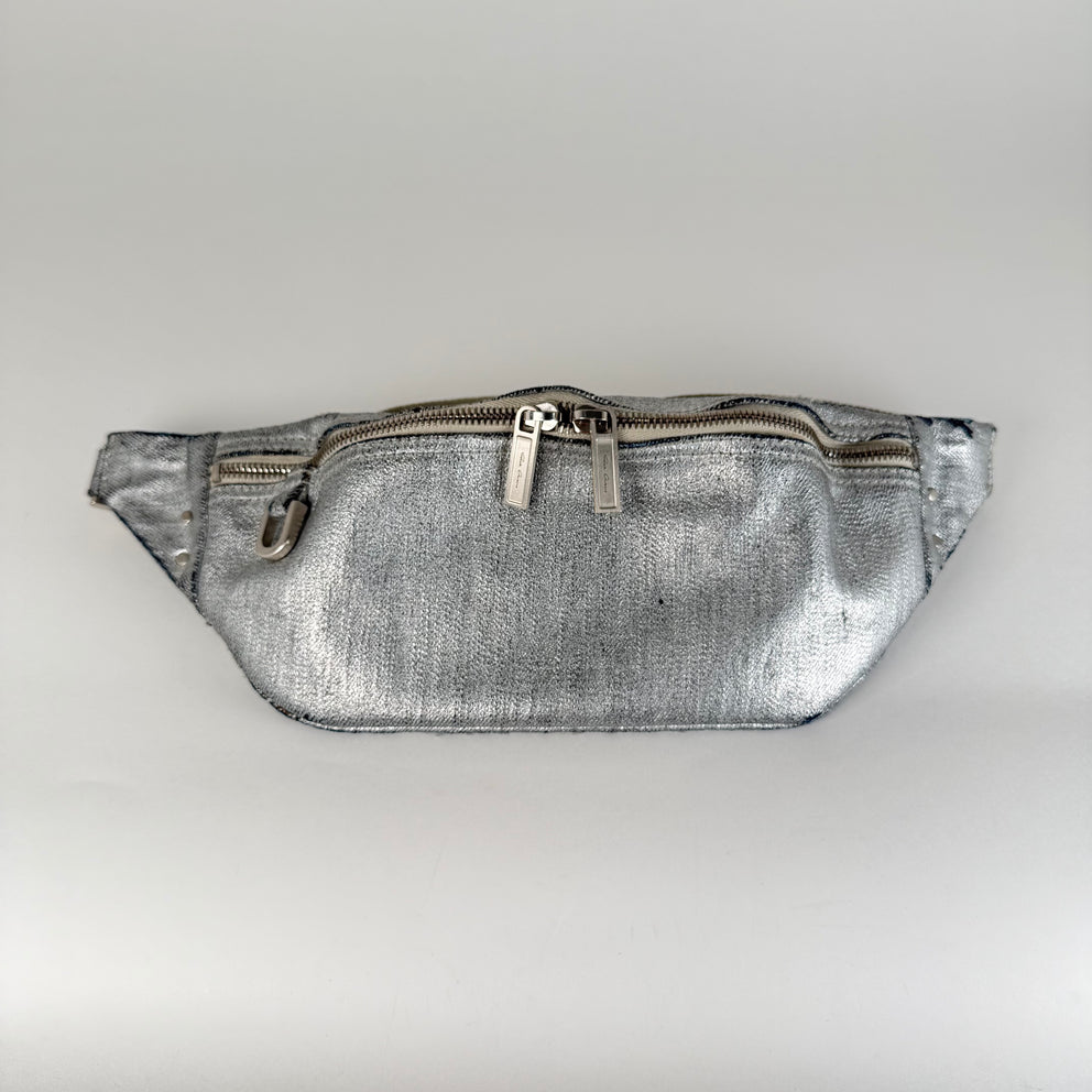 Rick Owens Waxed Metallic Belt Bag