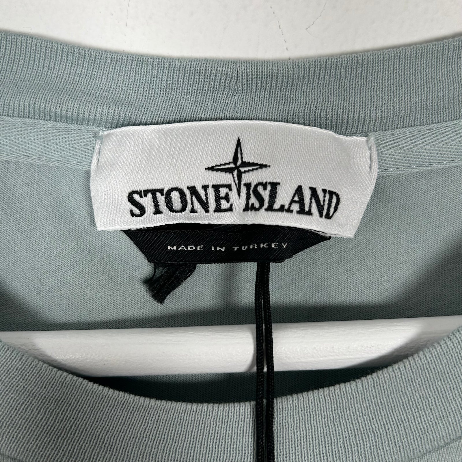 Stone Island Light Blue Logo T-Shirt Size XXL