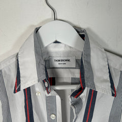 Thom Browne Pinstripe Button Up Shirt Size 0