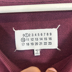 Maison Margiela Burgundy Reverse Logo Sweatshirt Size XL