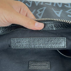 Balenciaga Graffiti Logo Leather Clutch