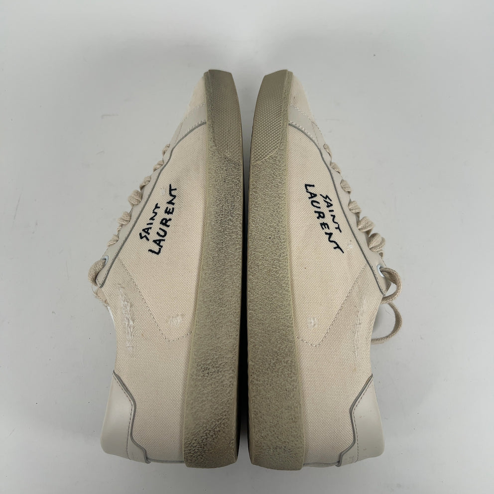 Saint Laurent Spell Out Logo Lowtop Sneakers