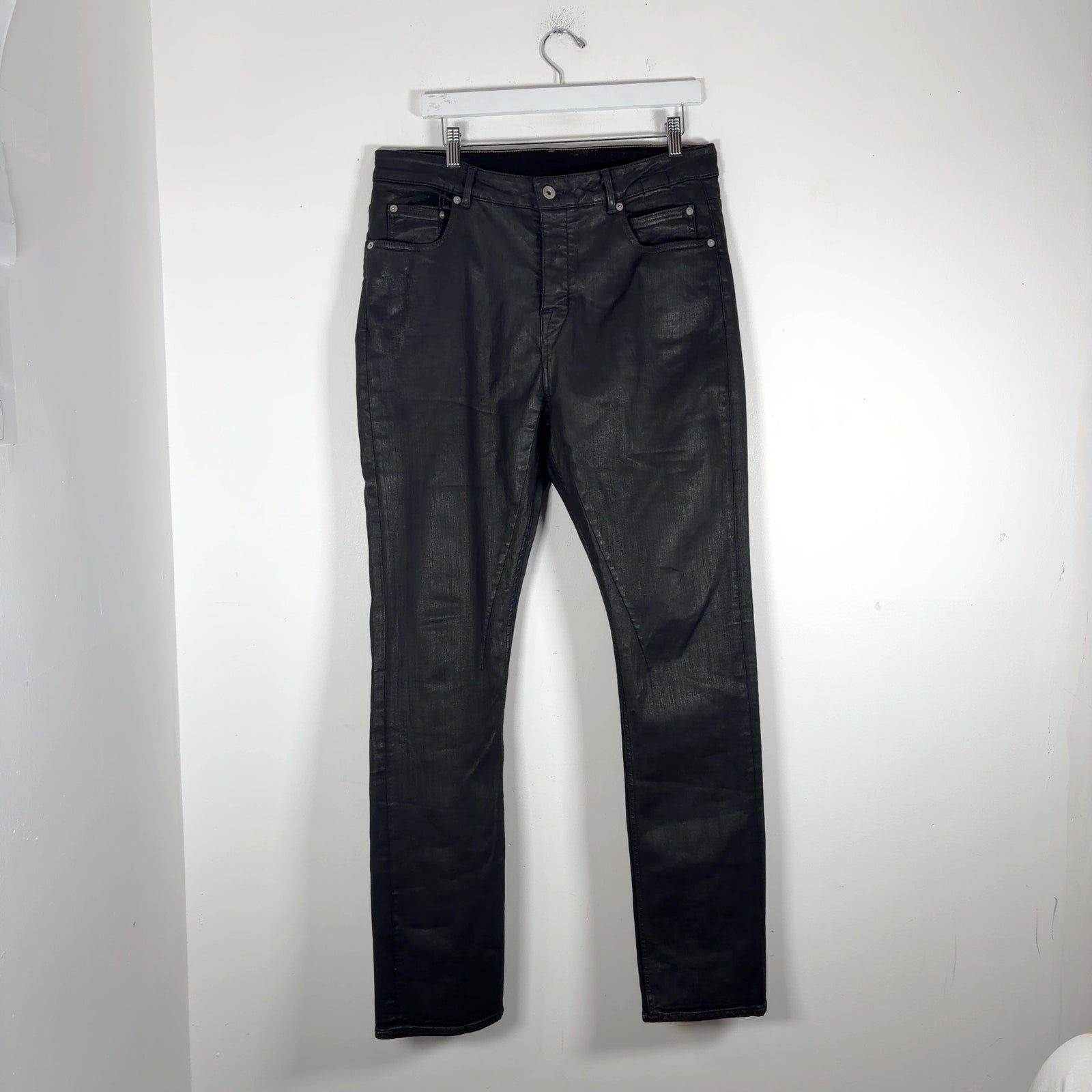 Rick Owens DRKSHDW Detroit Waxed Denim Jeans