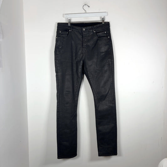Rick Owens DRKSHDW Detroit Waxed Denim Jeans