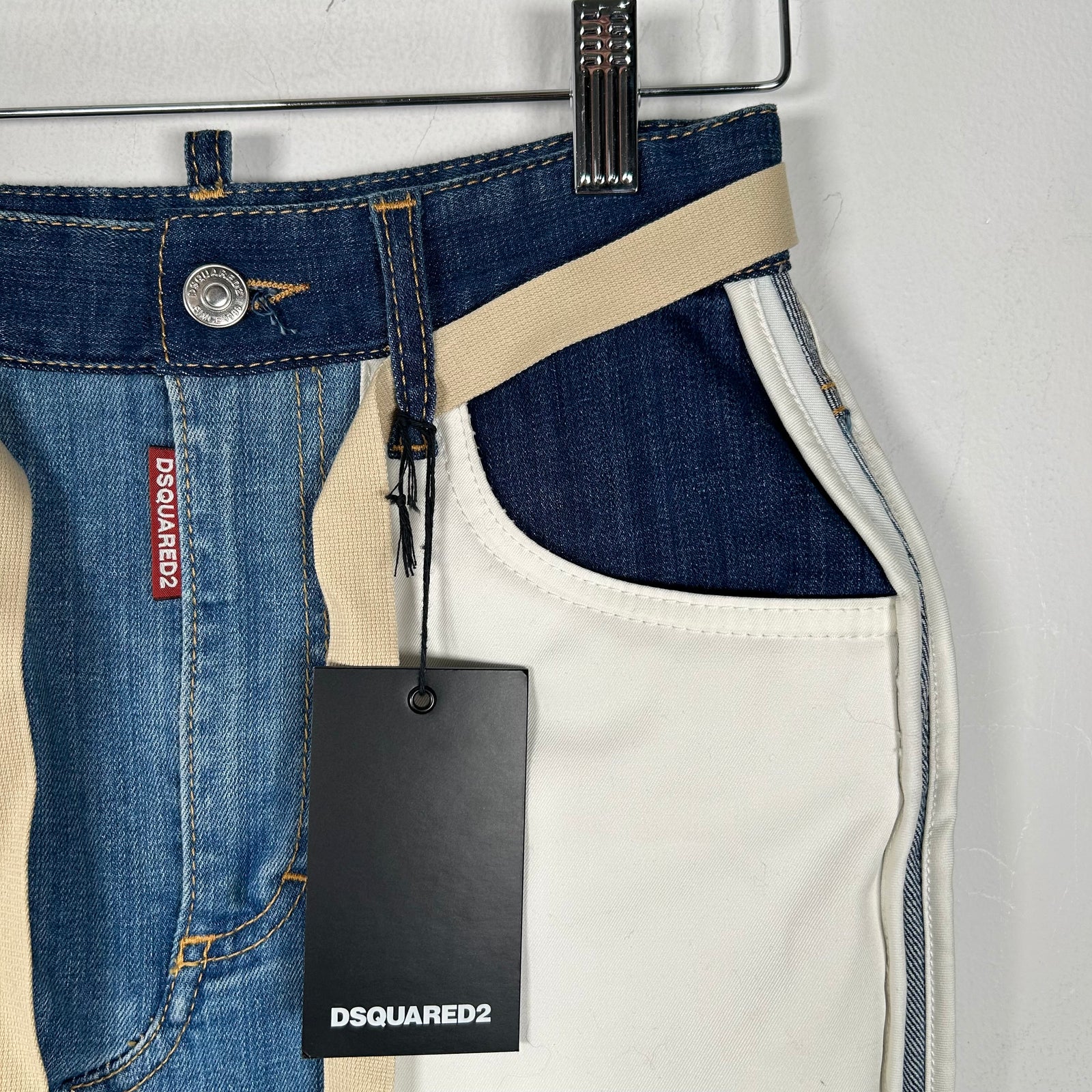 Dsquared Inside Out Denim Skirt Size 38/XS