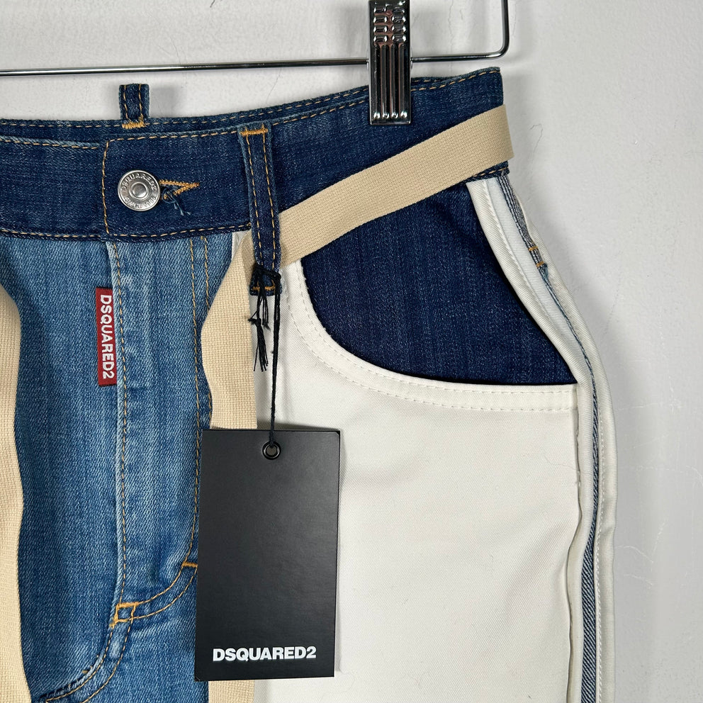 Dsquared Inside Out Denim Skirt Size 38/XS