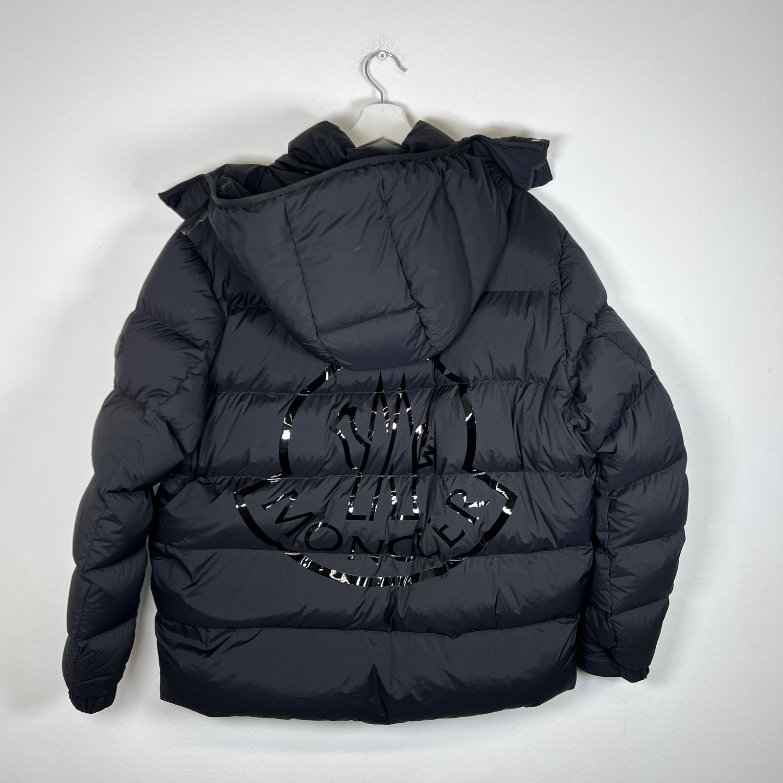 Moncler Black Puffer Back Logo Size 2XL