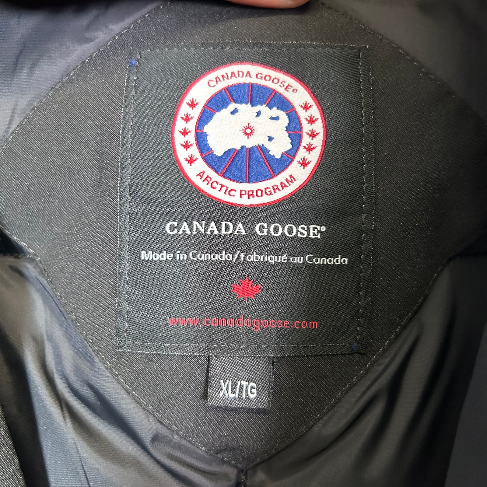 Canada Goose Black Langford Parka Jacket Size XL