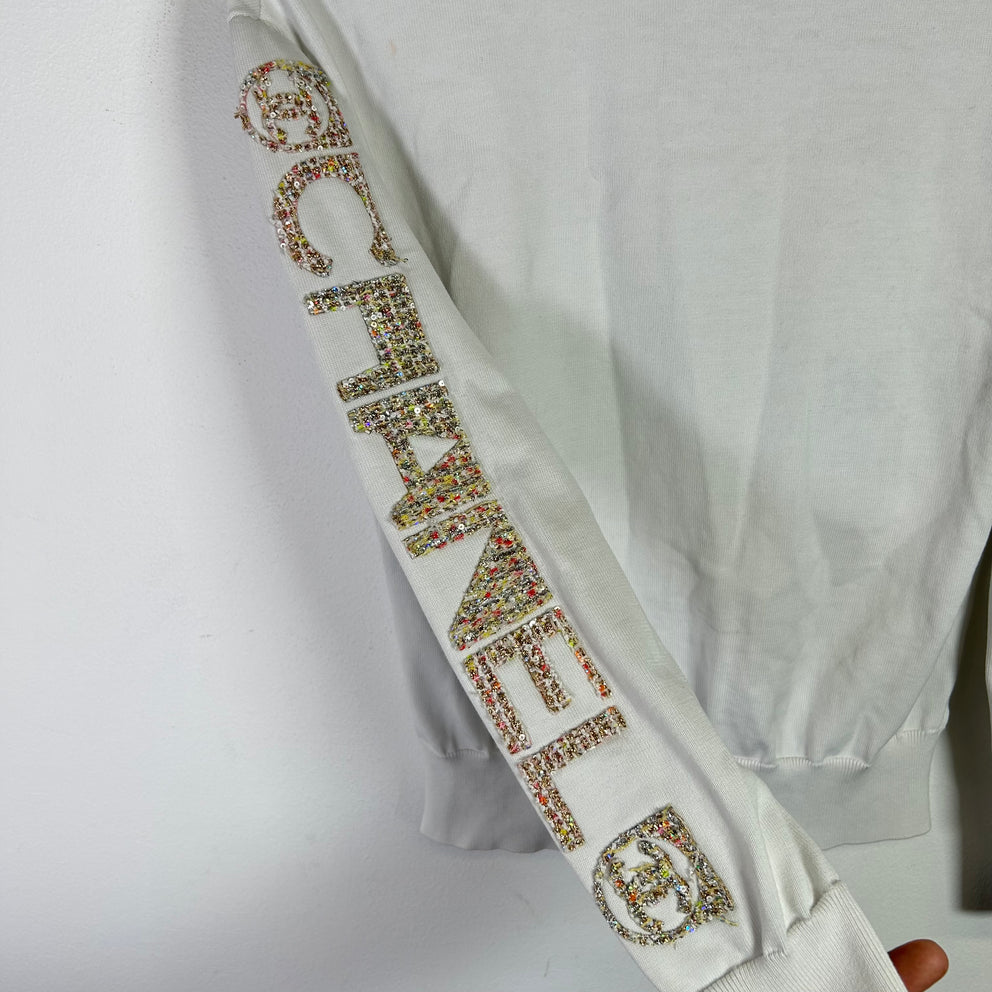 Chanel 2024 Paris-Los Angeles Tweed Crewneck Sweatshirt