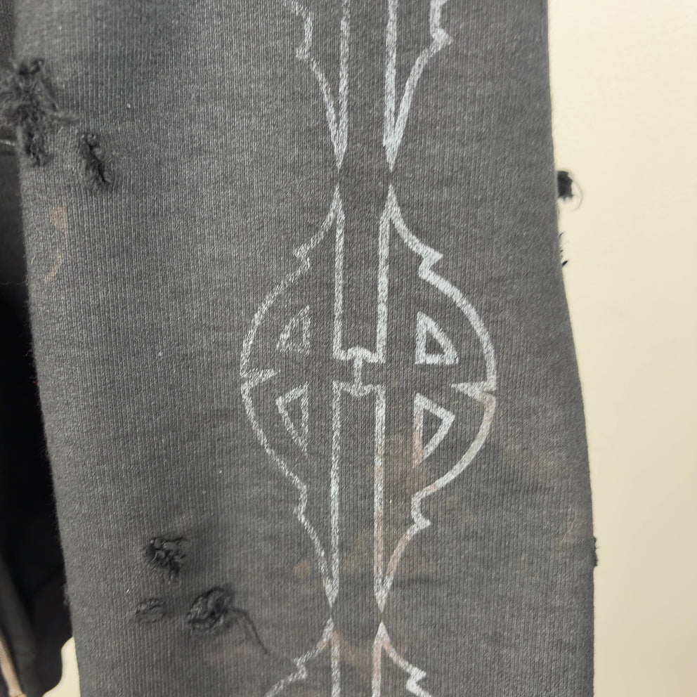 Balenciaga SS24 Paris Moon Distressed Zip-Up Hoodie