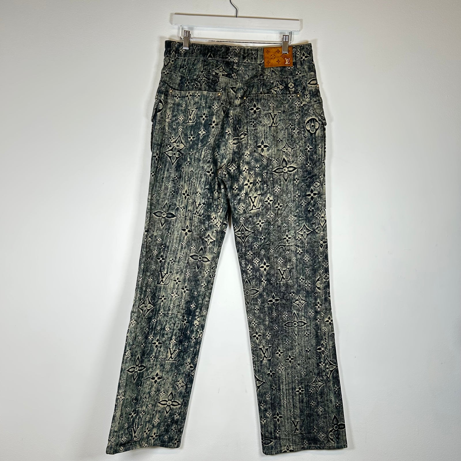 Louis Vuitton Dark Blue Monogram Denim Jeans Size 32