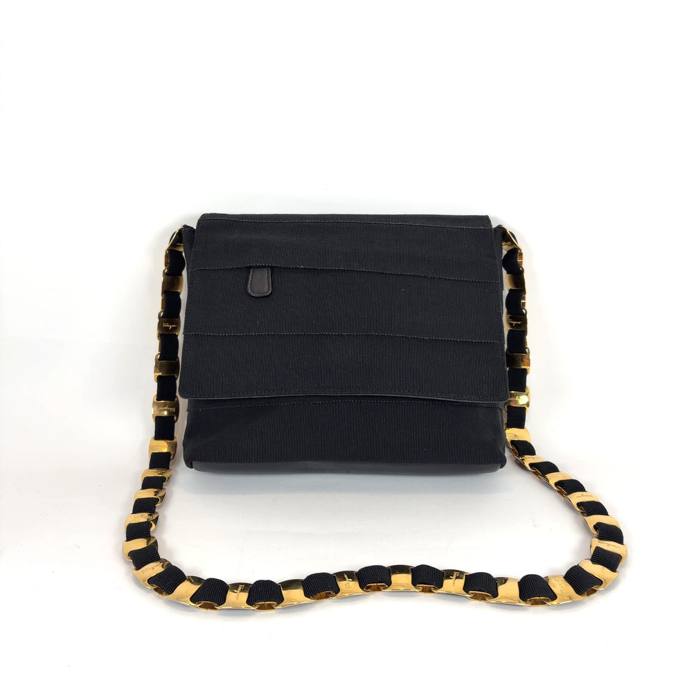 Salvatore Ferragamo Nylon Chain-Link Shoulder Bag