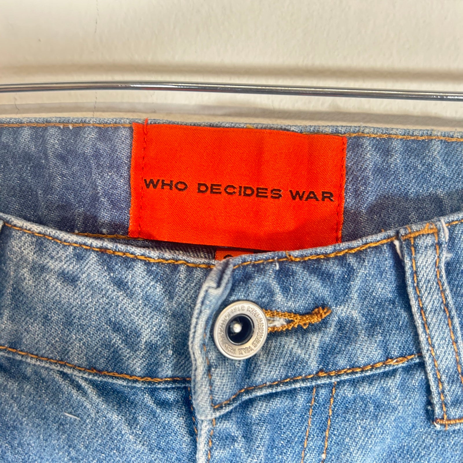 Who Decides War Four Seasons Embroidered Denim Size 34