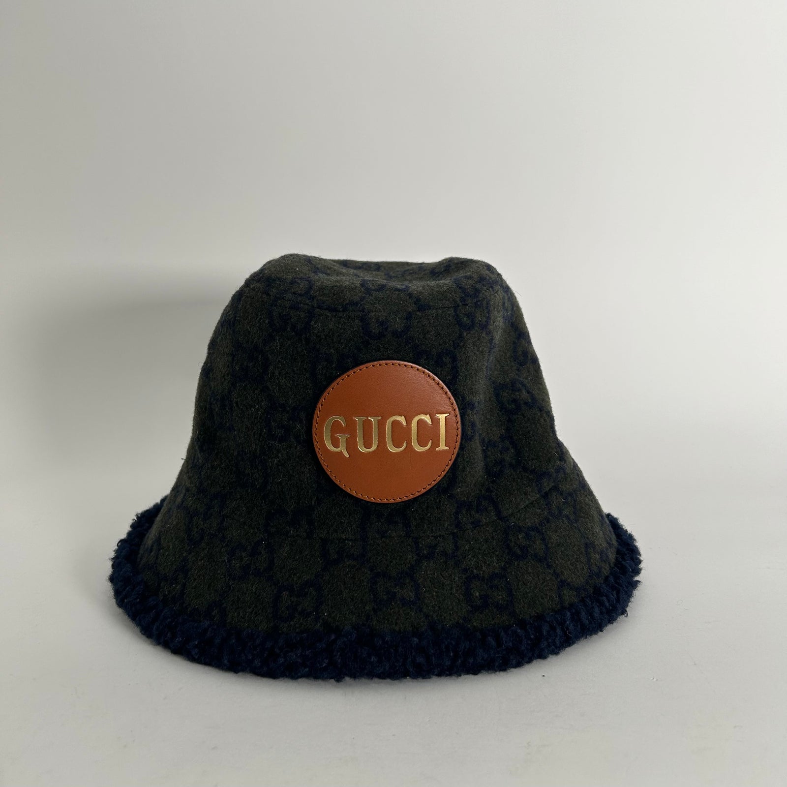 Gucci Green GG Wool Bucket Hat