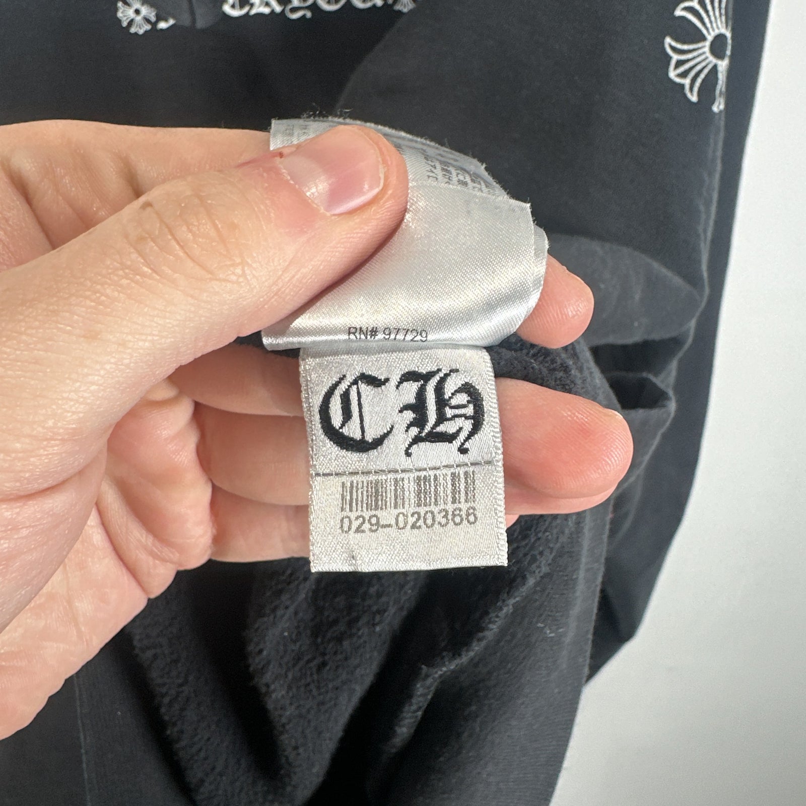 Chrome Hearts Spell-Out Back Graphic Zip Up Hoodie Size M
