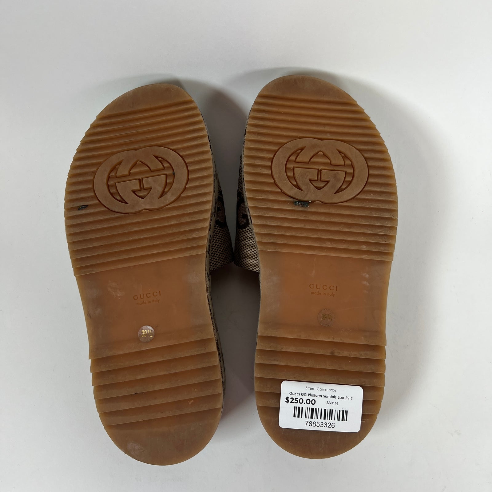 Gucci GG Platform Sandals Size 39.5