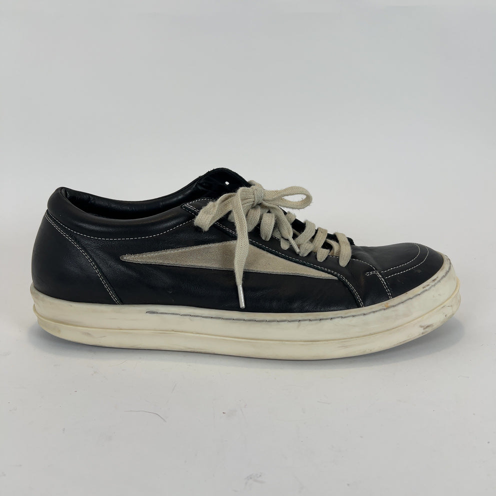 Rick Owens Black Mainline Vintage Low-Top Sneakers