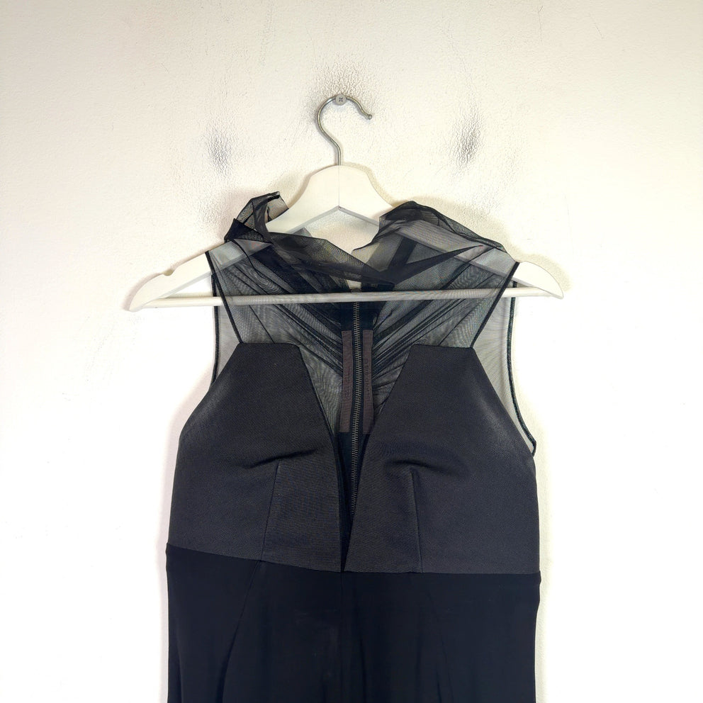 Rick Owens SS13 Sheer High-Neck Dress