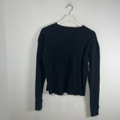 Satoshi Nakamoto Spell Out Logo Black Thermal Longsleeve