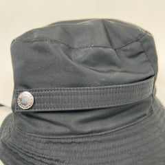 Alexander McQueen Black Logo Bucket Hat Size L